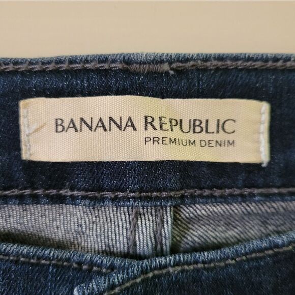 Banana Republic Women's Straight Vail Blue Denim Jeans - Picture 7 of 16